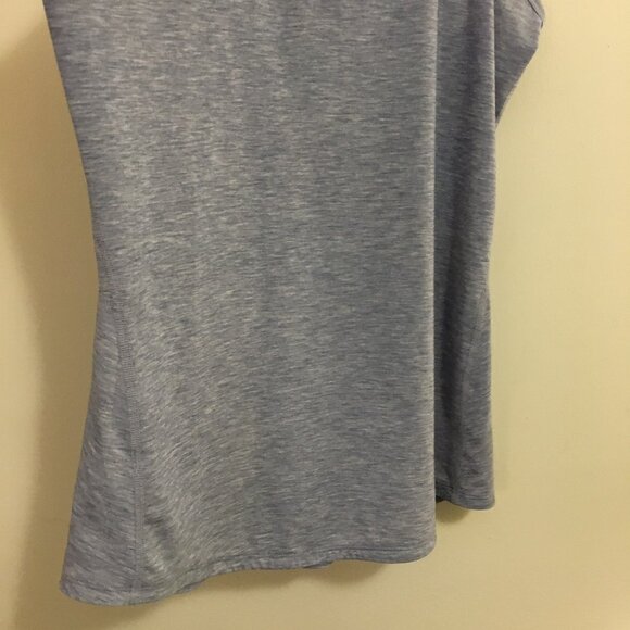 Lucy Grey Blue Heathered Racer Back Tank Top - Picture 4 of 13